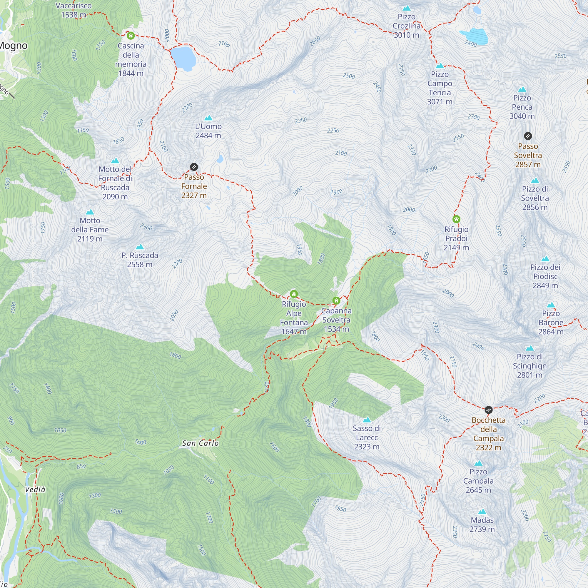 Rifugio Alpe Fontana map