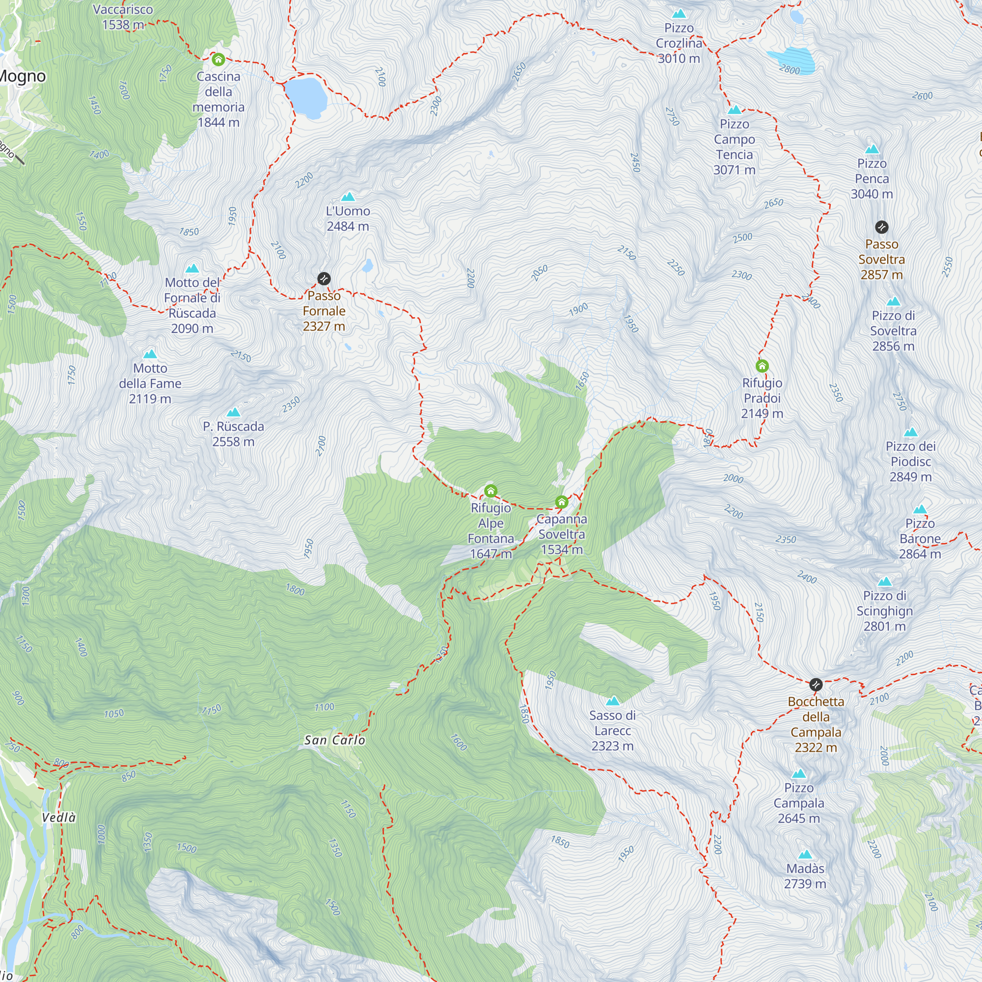 Rifugio Alpe Fontana map