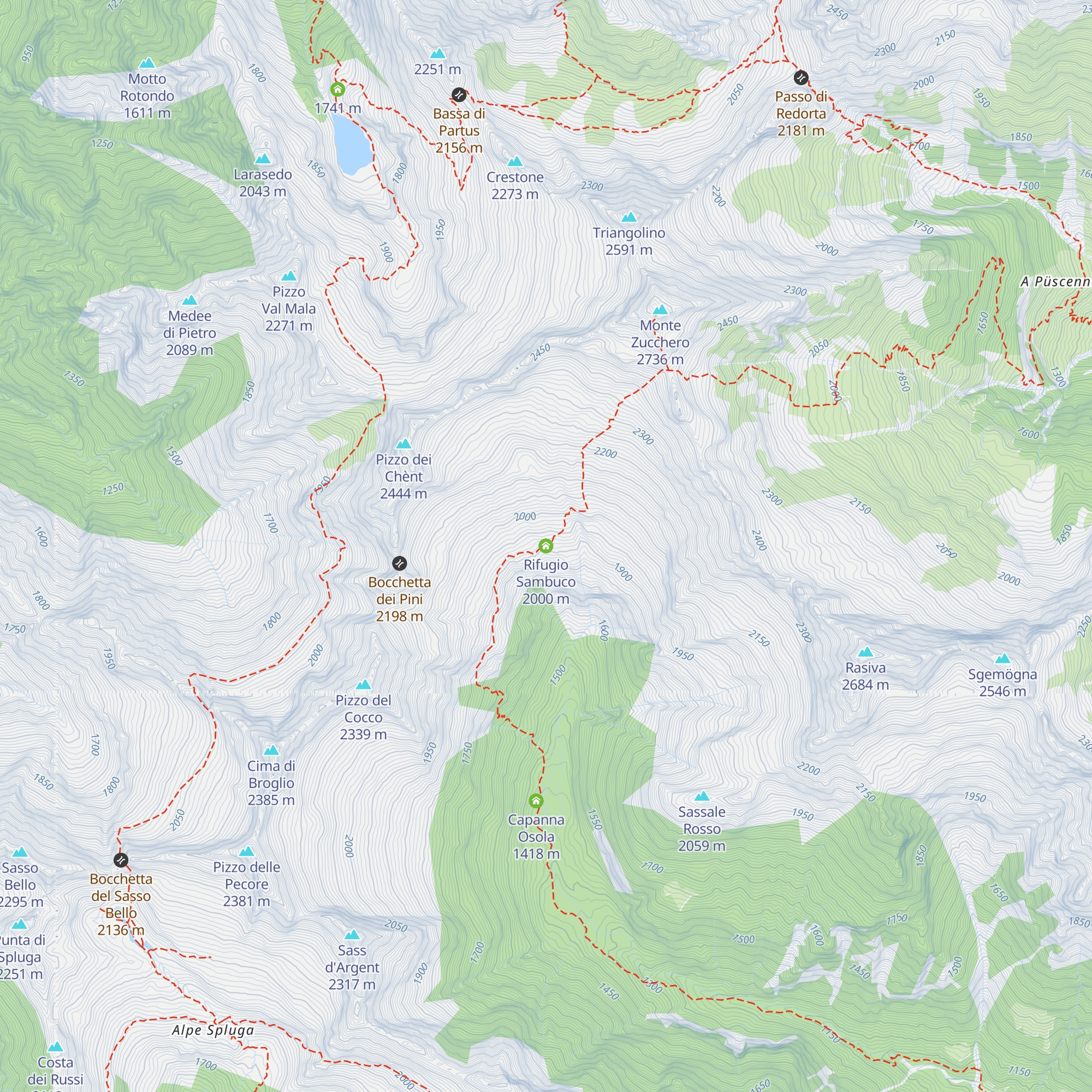Rifugio Sambuco map