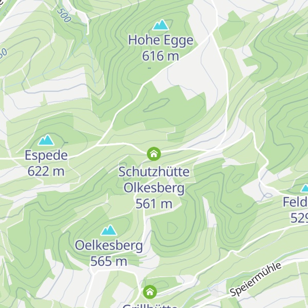 Map of Schutzhütte Olkesberg