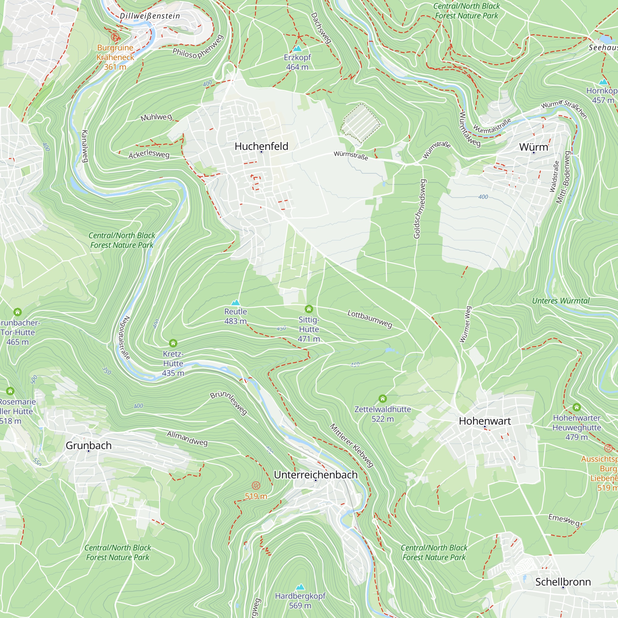 Sittig-Hütte map