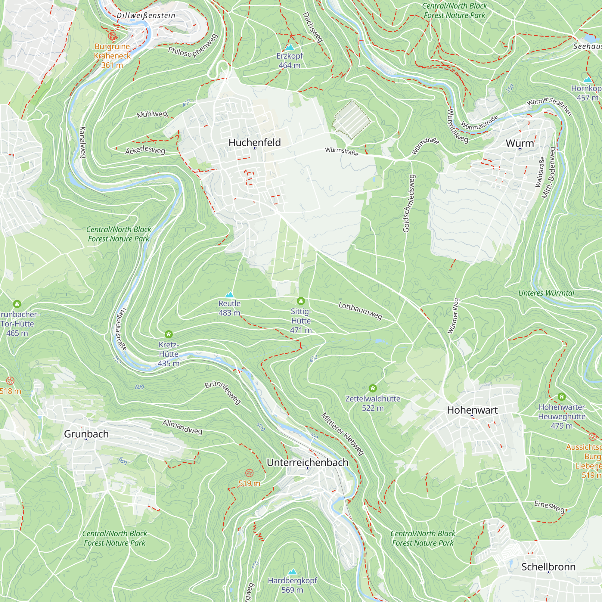 Sittig-Hütte map
