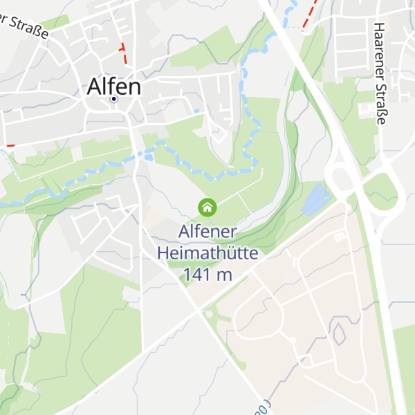 Map of Alfener Heimathütte