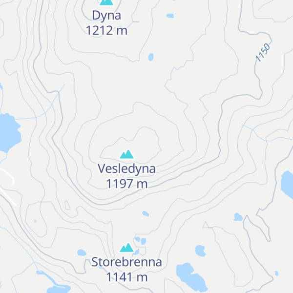 Map of Vesle Dyna
