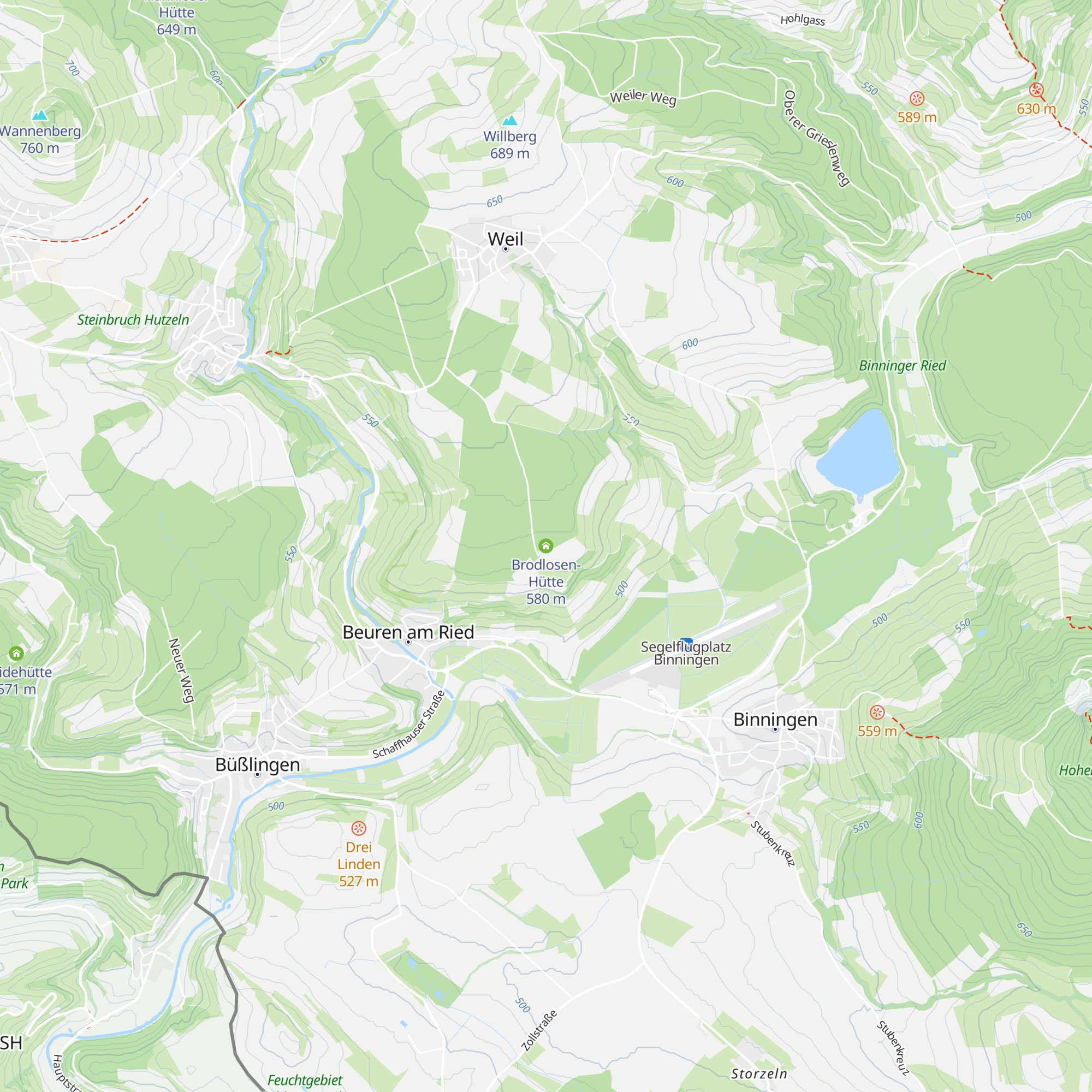Brodlosen-Hütte map