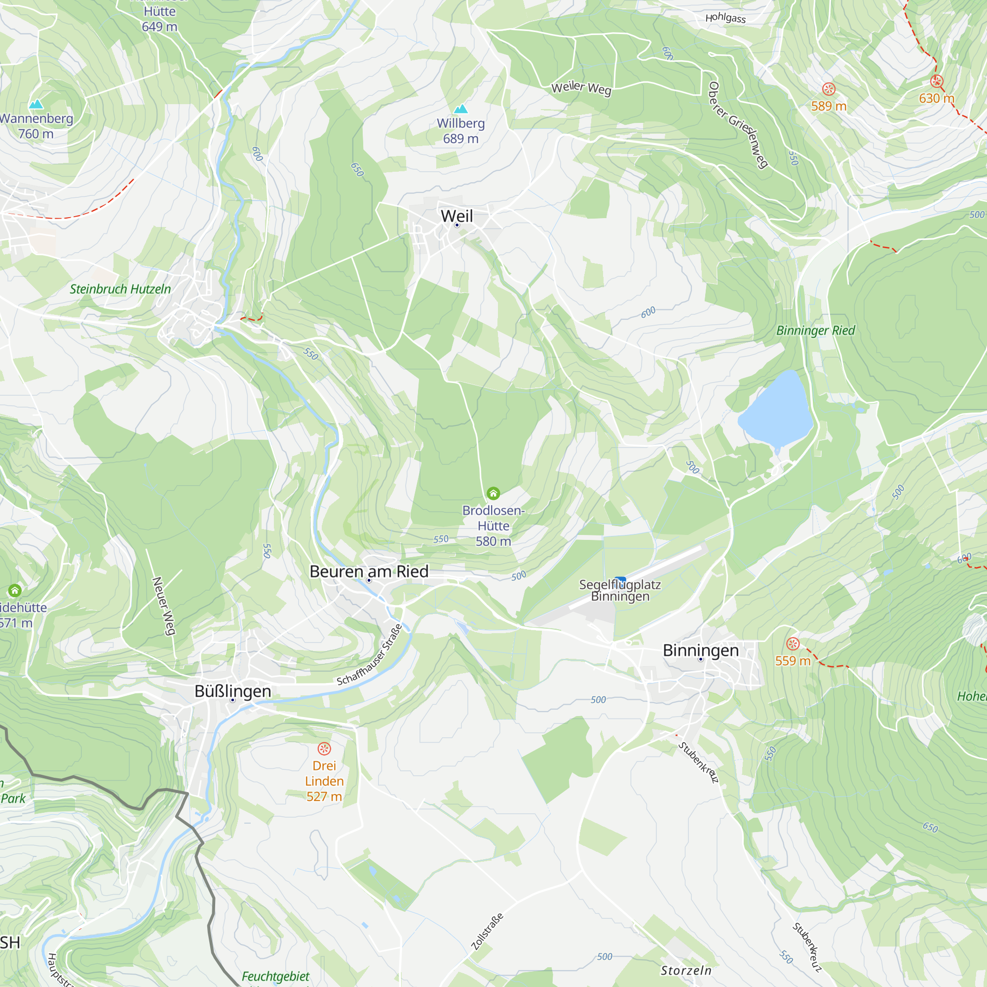 Brodlosen-Hütte map