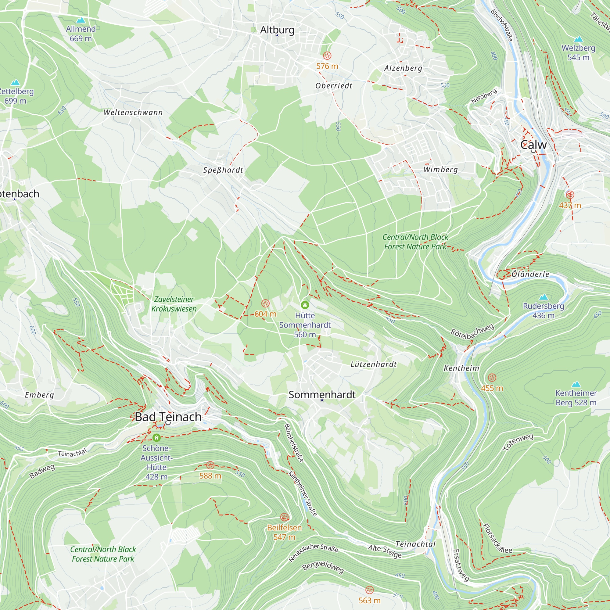 Hütte Sommenhardt map
