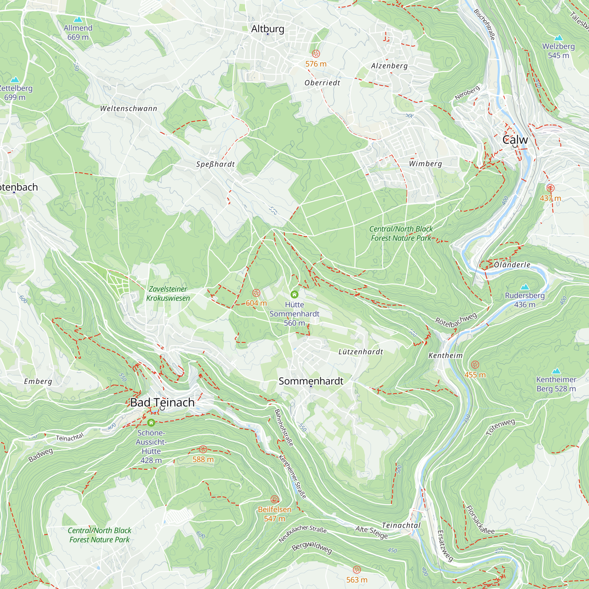 Hütte Sommenhardt map