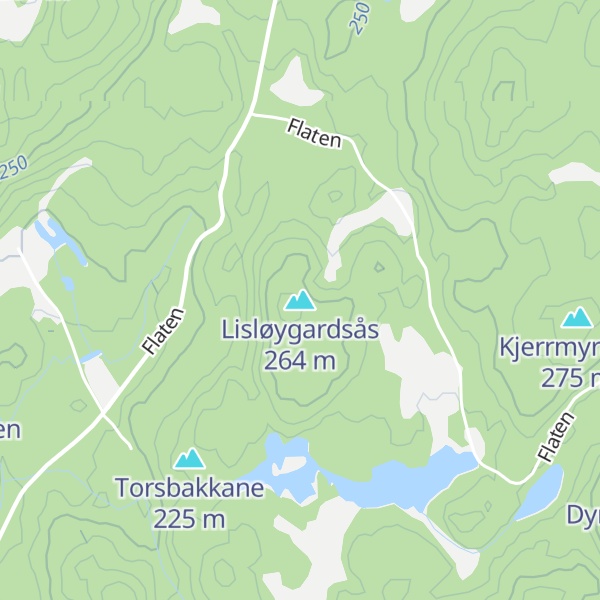 Map of Lisløygardsås
