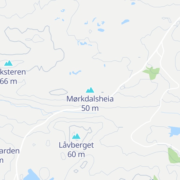 Map of Mørkdalsheia