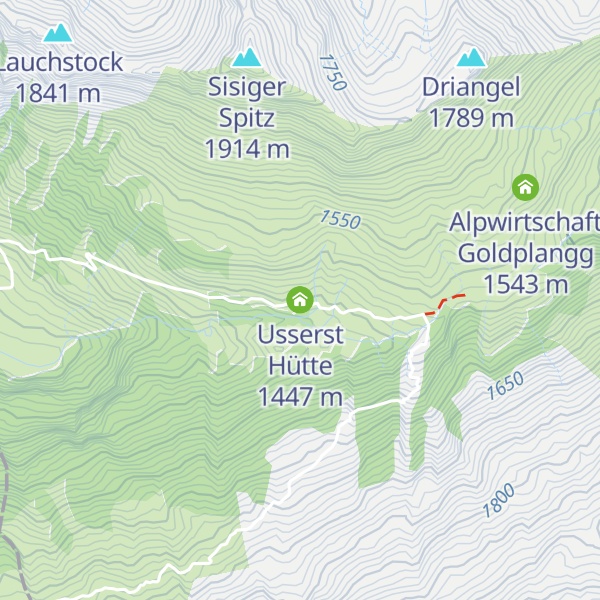 Map of Usserst Hütte