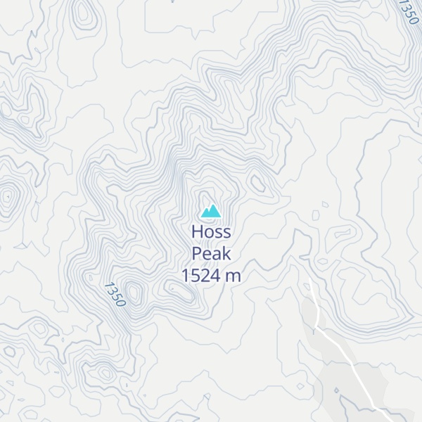 Map of Hoss Peak