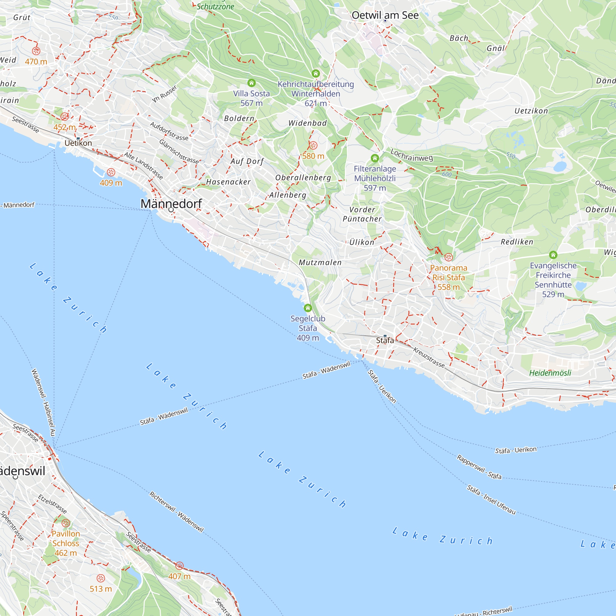Segelclub Stäfa map