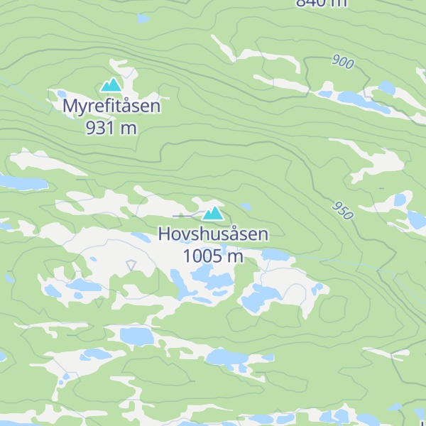 Map of Hovshusåsen
