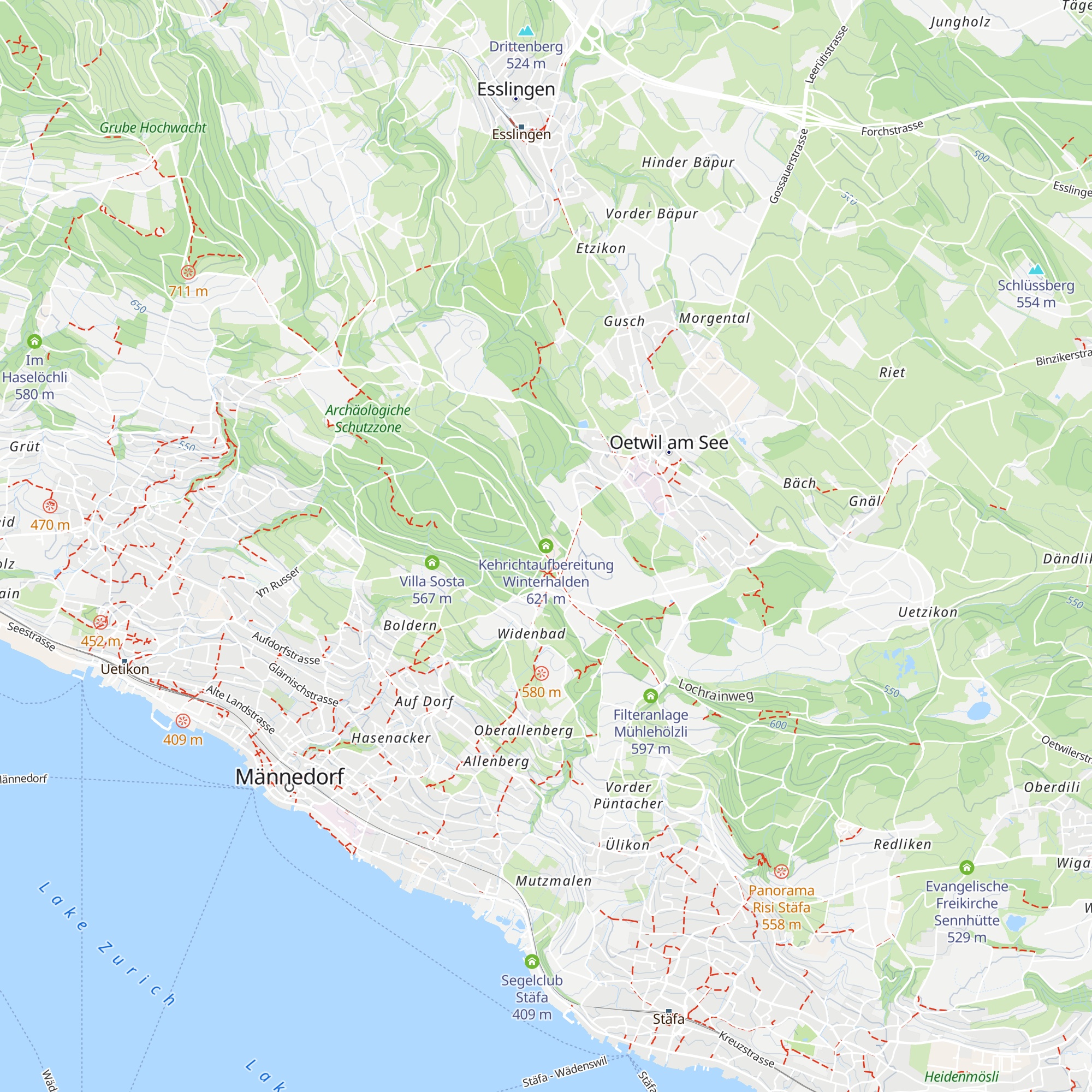Kehrichtaufbereitung Winterhalden map