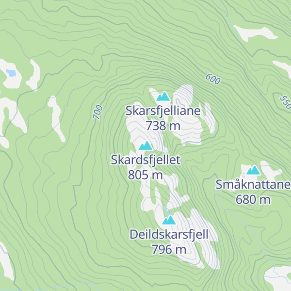 Map of Skardsfjellet