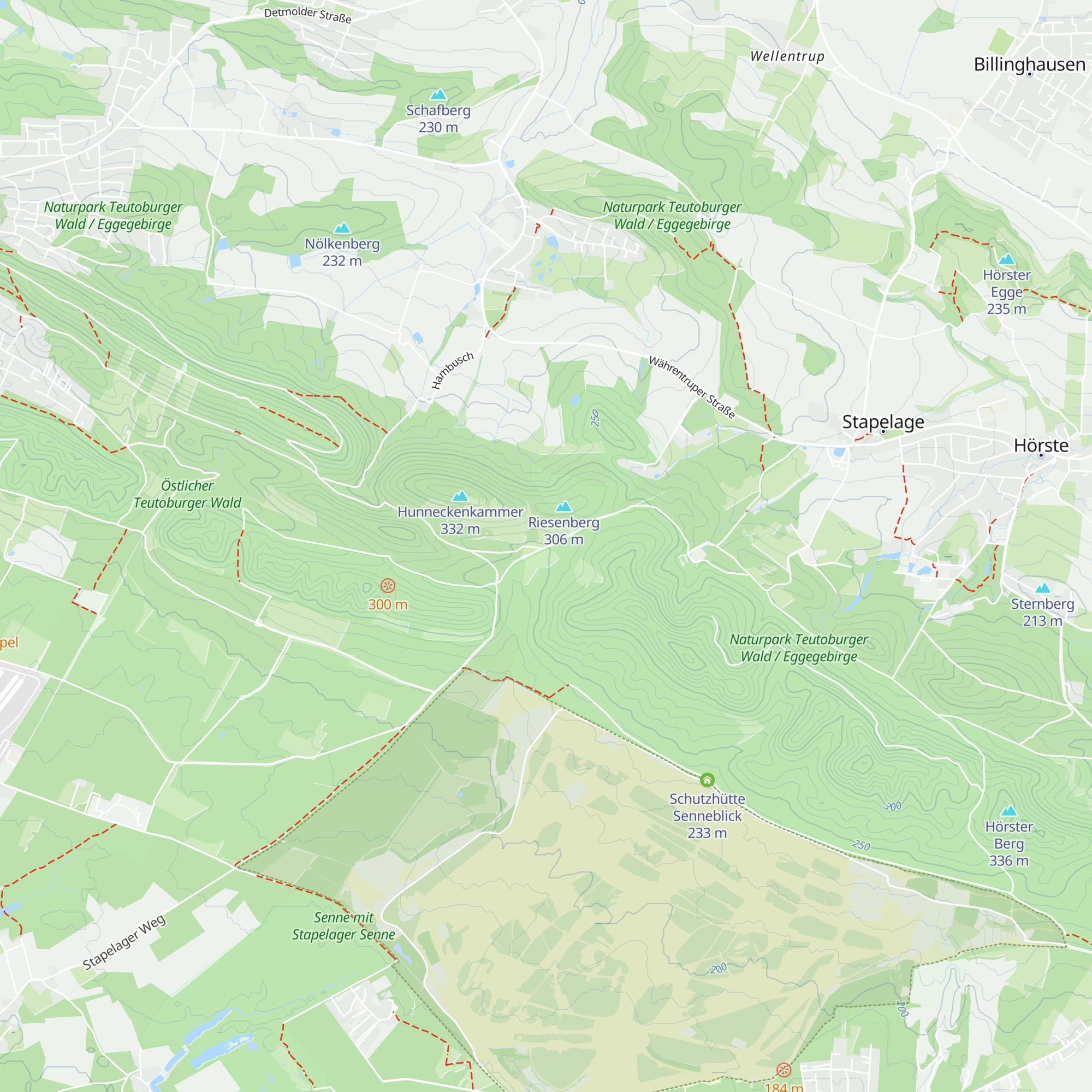 Schutzhütte Stapelager Pass map
