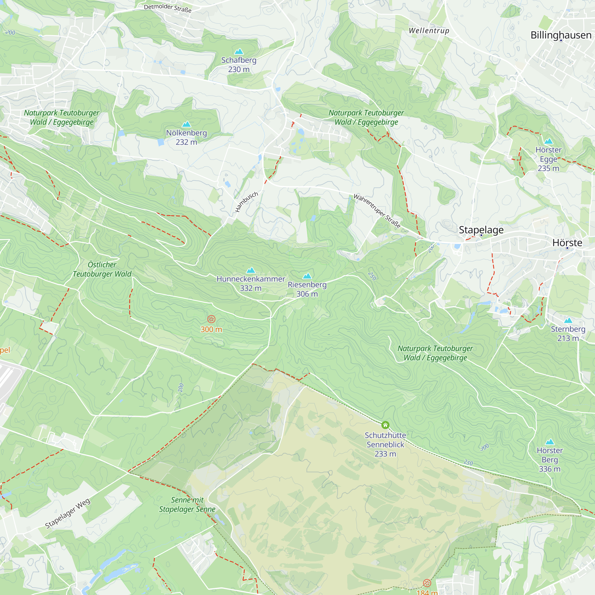 Schutzhütte Stapelager Pass map