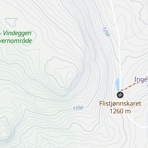 Map of Store Gaustakne