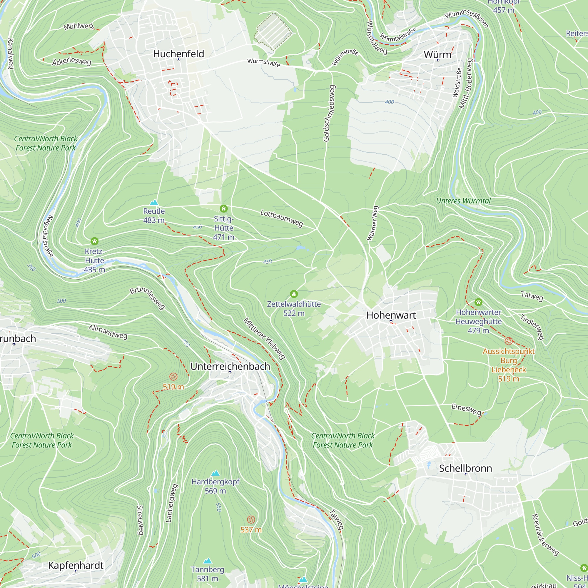 Zettelwaldhütte map