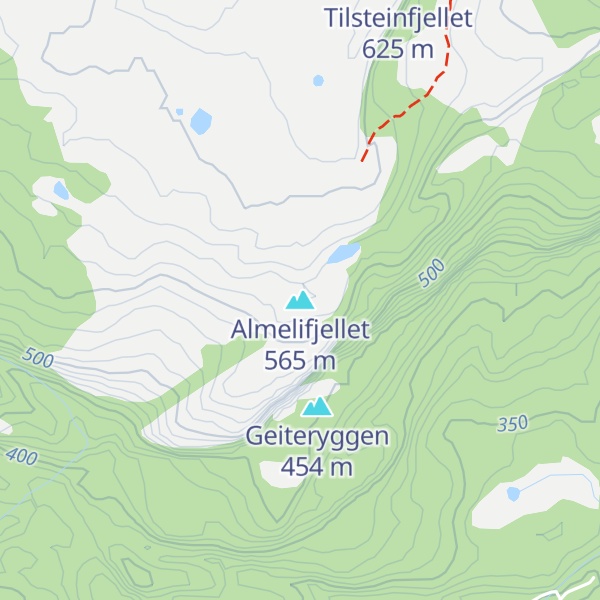 Map of Almelifjellet