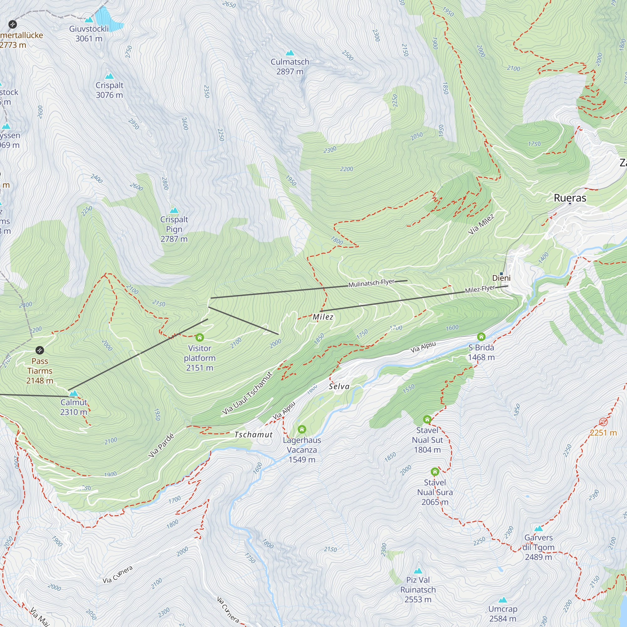 Tegia Las Palas map