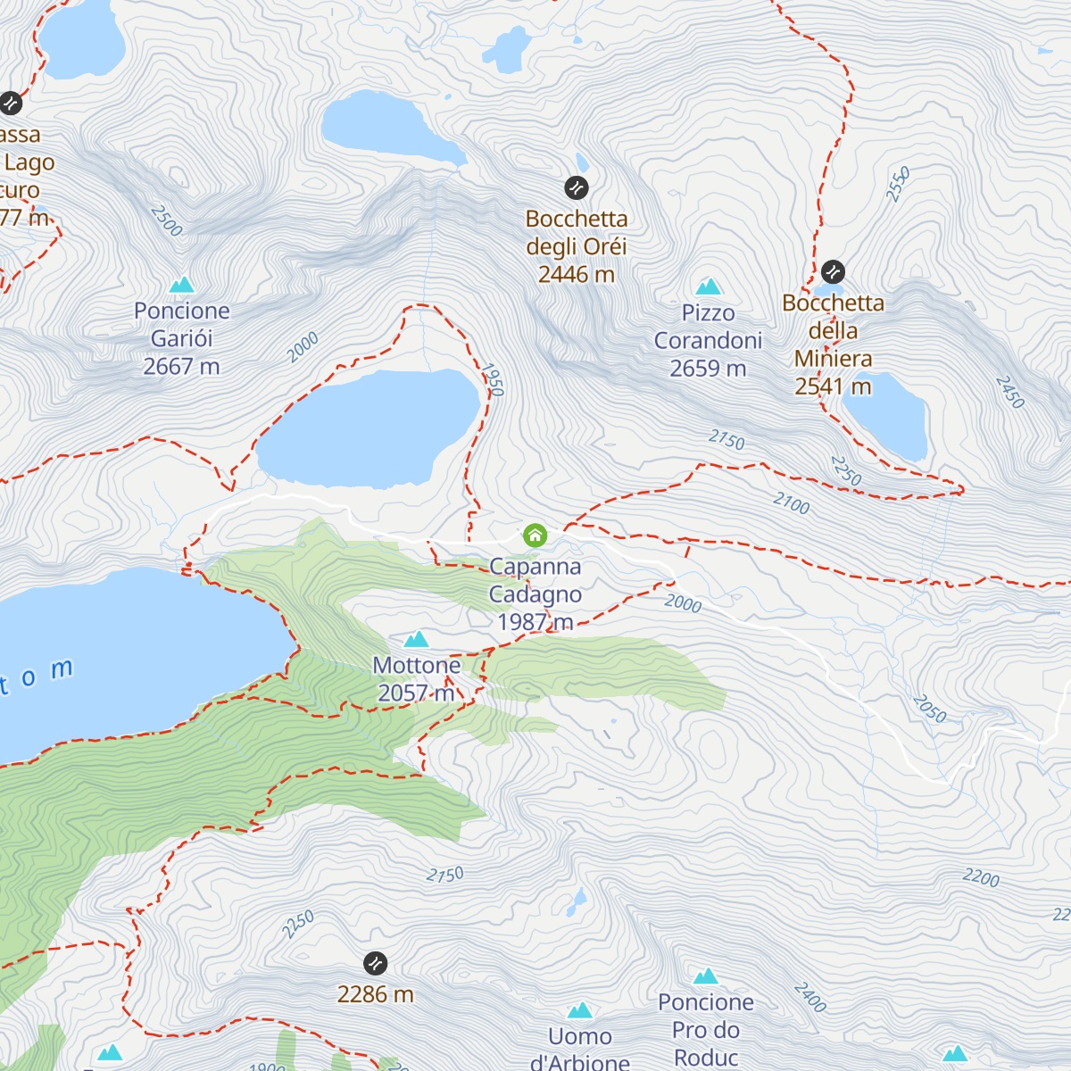 Capanna Cadagno map