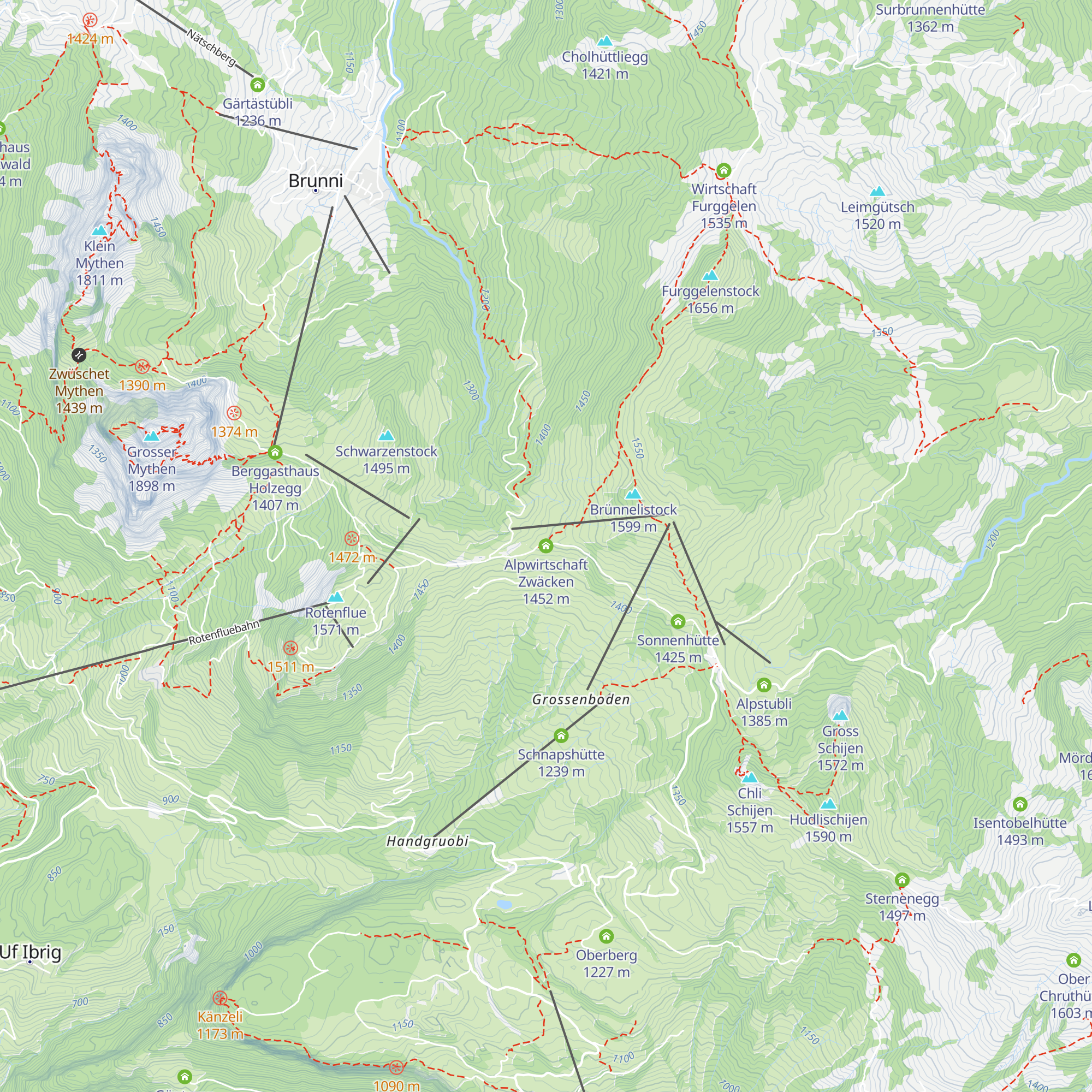 Alpwirtschaft Zwäcken map