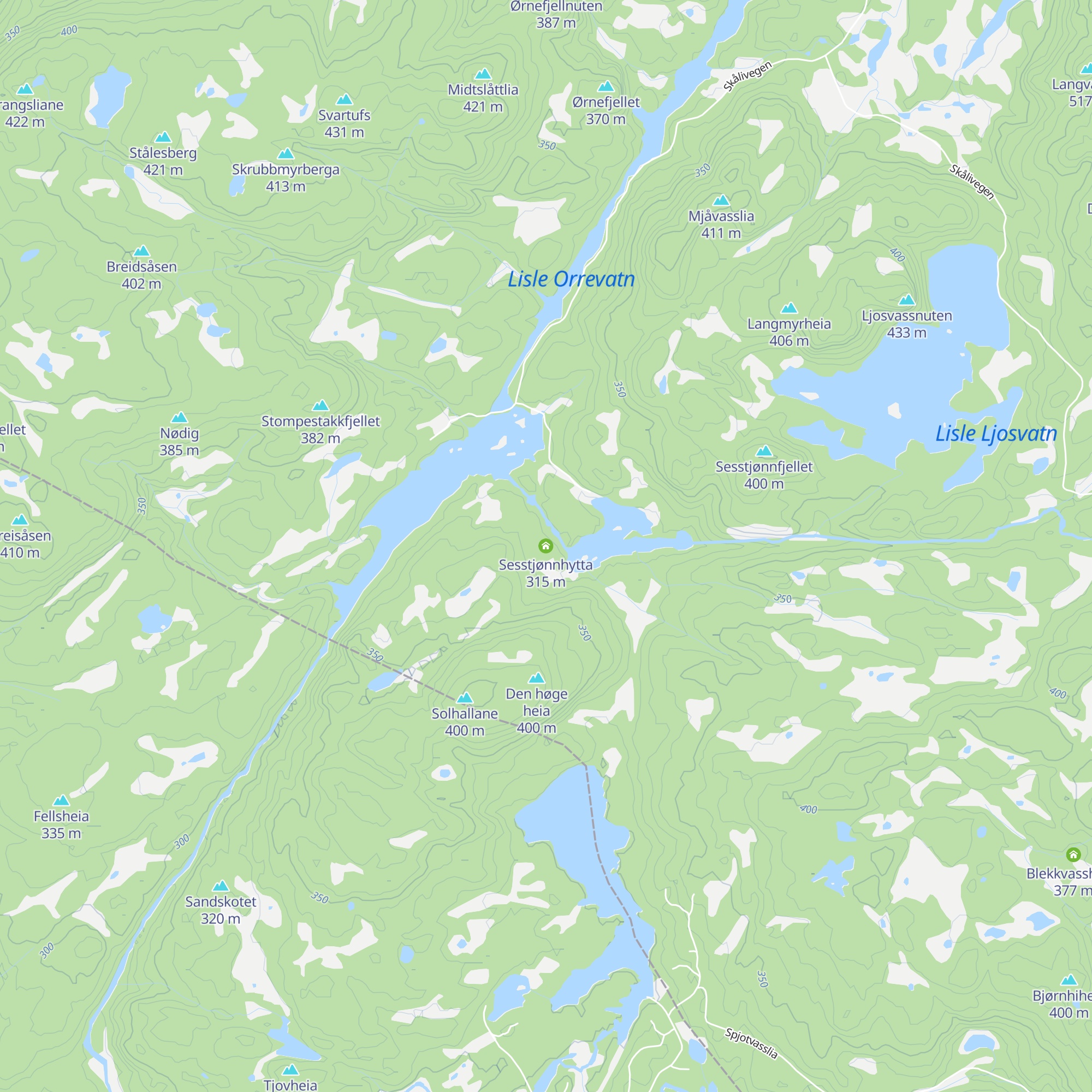 Sesstjønnhytta map