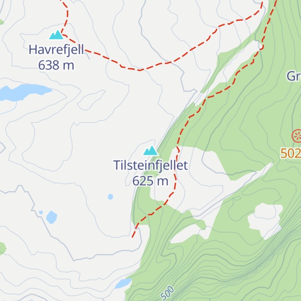 Map of Tilsteinfjellet