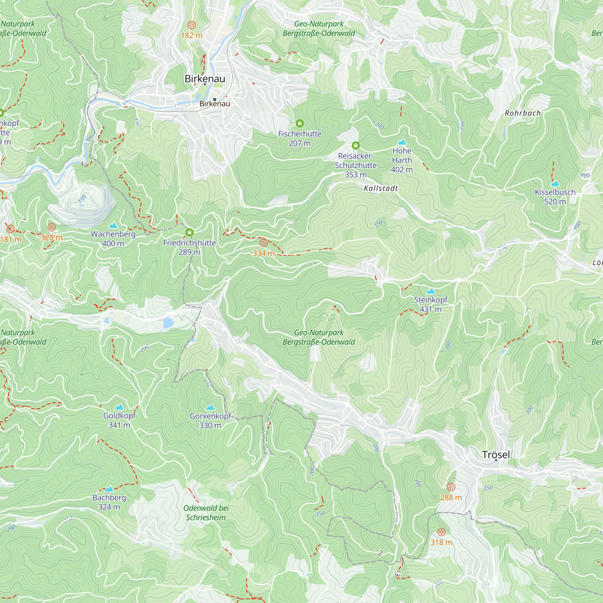 Burk-Hütte map