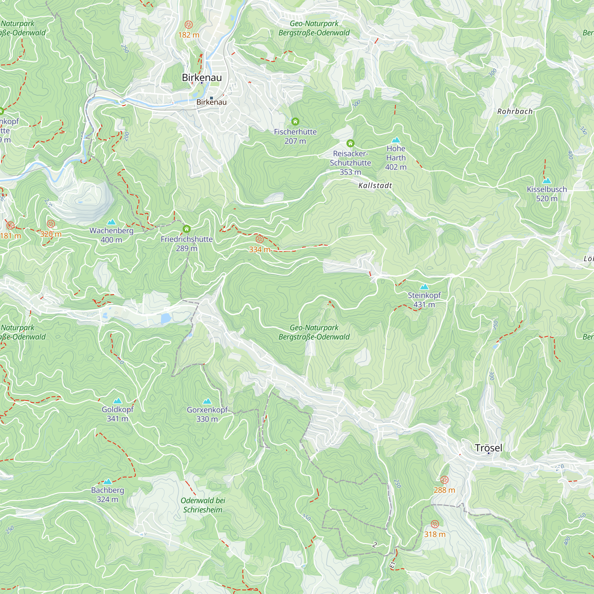 Burk-Hütte map
