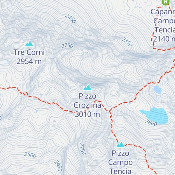 Map of Pizzo Crozlina
