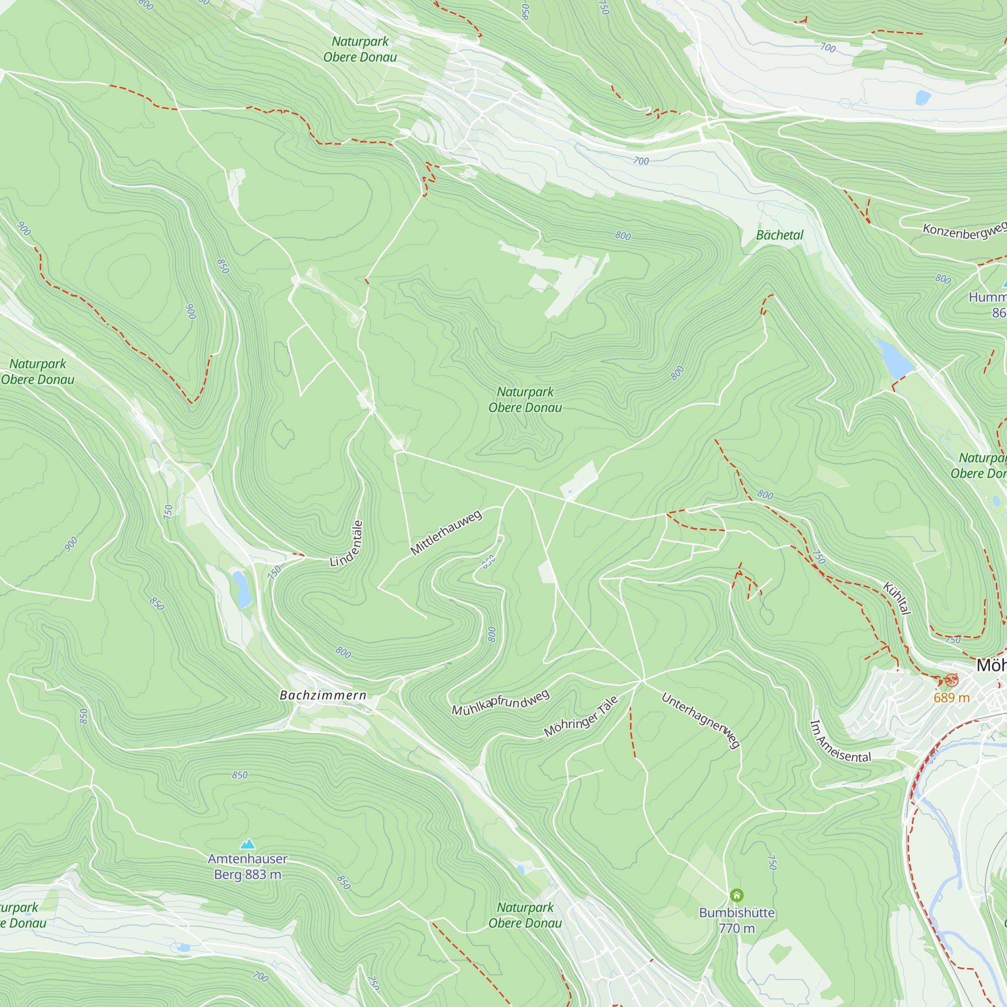 Tännlehauhütte map
