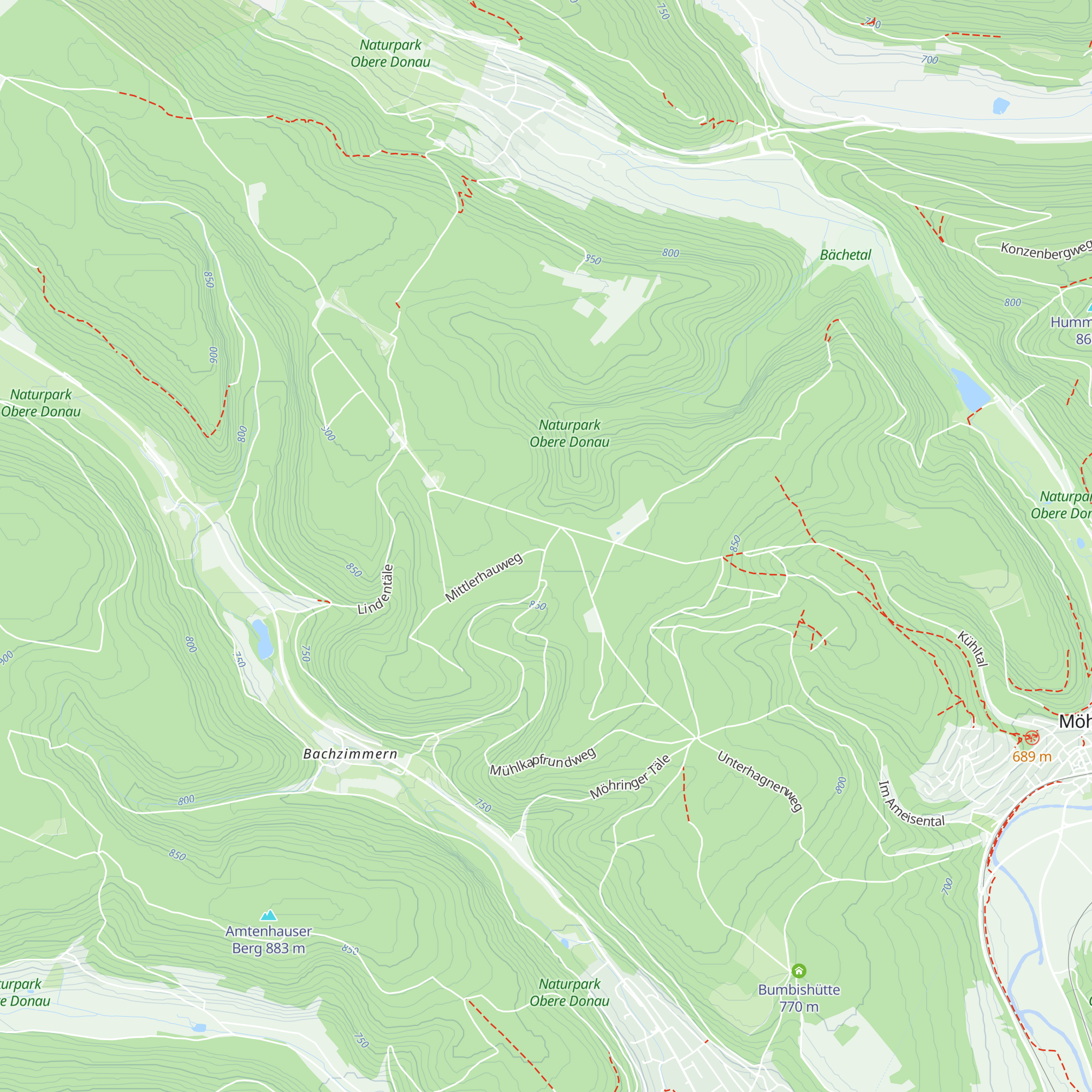 Tännlehauhütte map