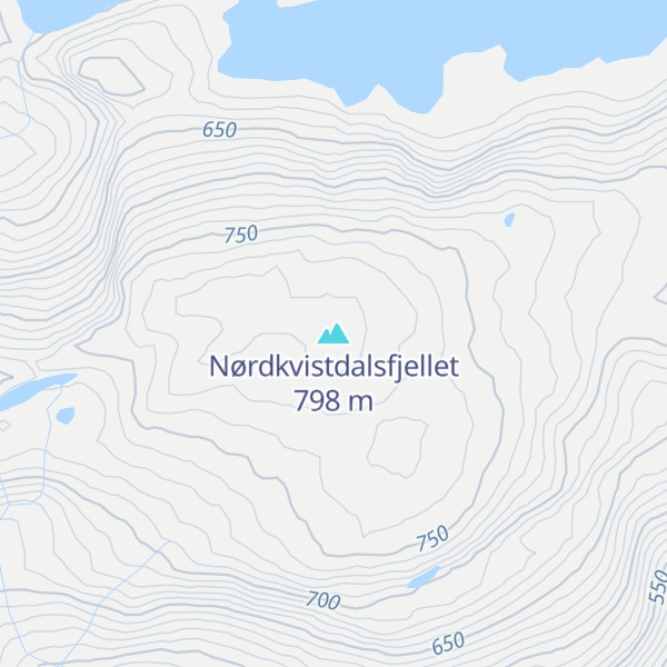 Map of Nørdkvistdalsfjellet