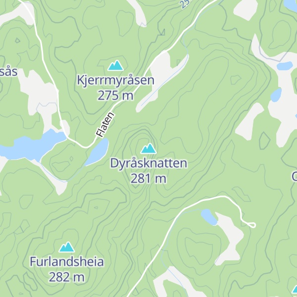 Map of Dyråsknatten