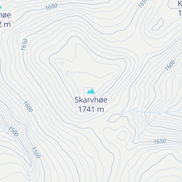 Map of Skarvhøe