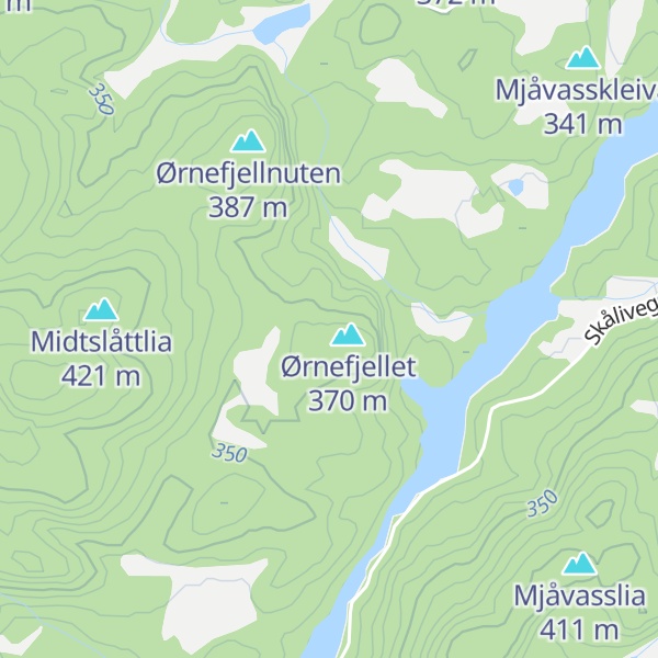 Map of Ørnefjell