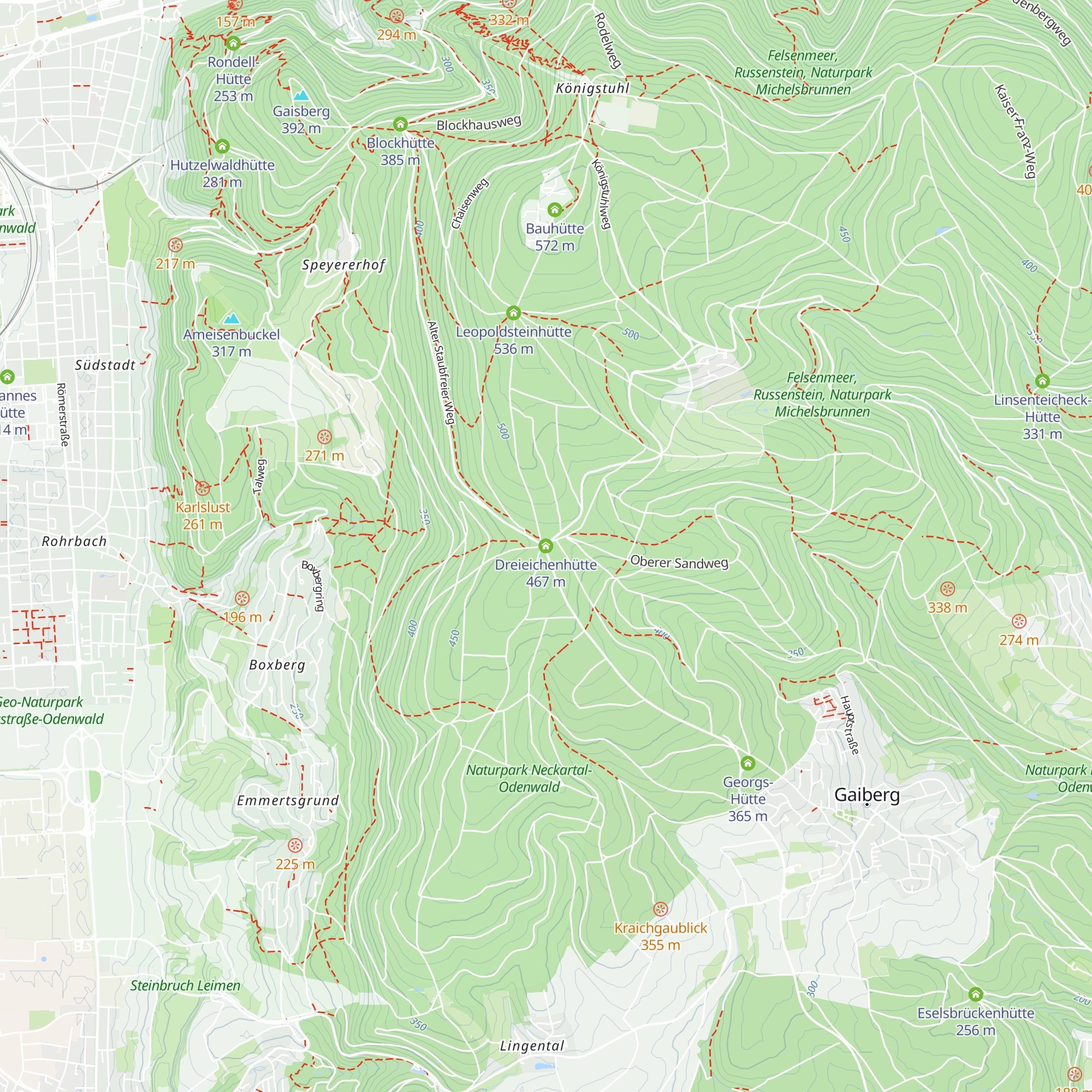 Dreieichenhütte map