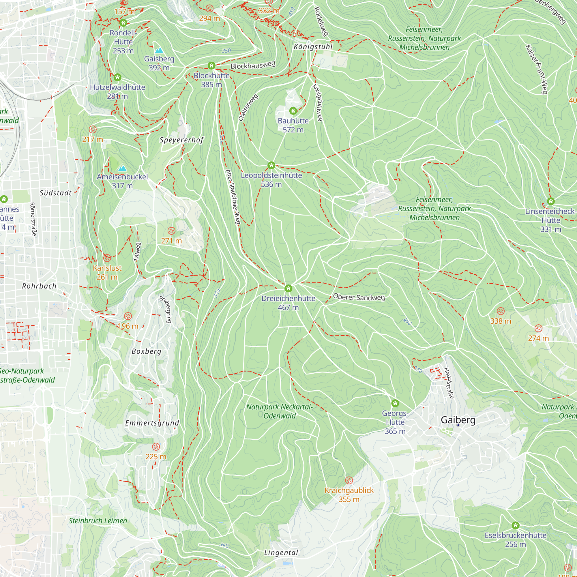 Dreieichenhütte map