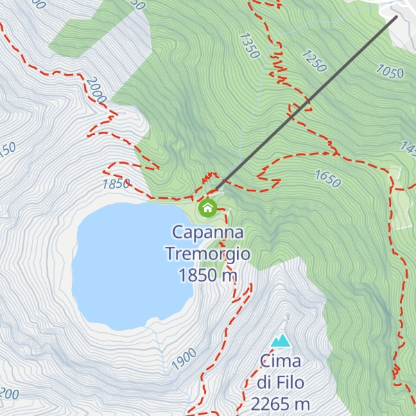 Map of Capanna Tremorgio