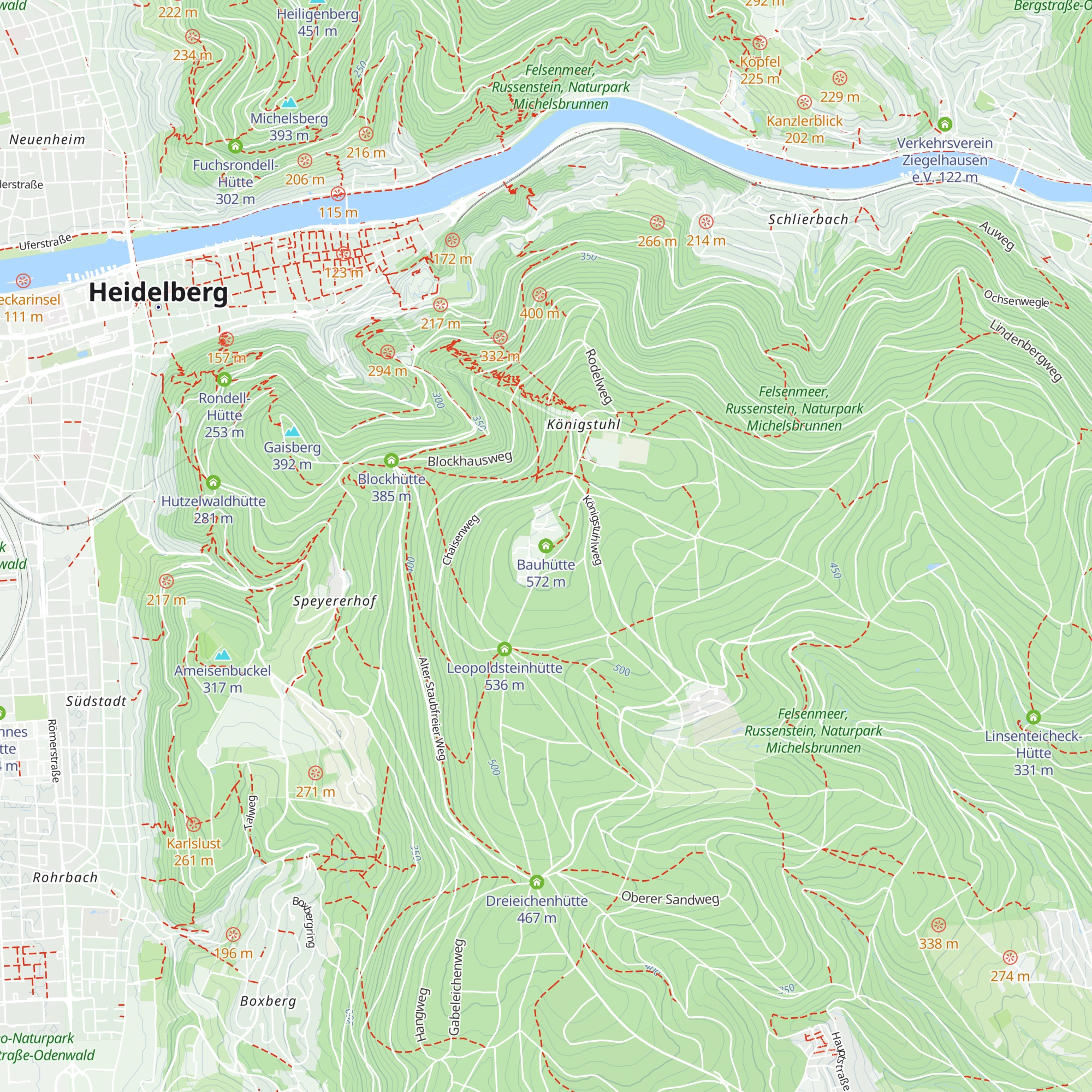 Bauhütte map