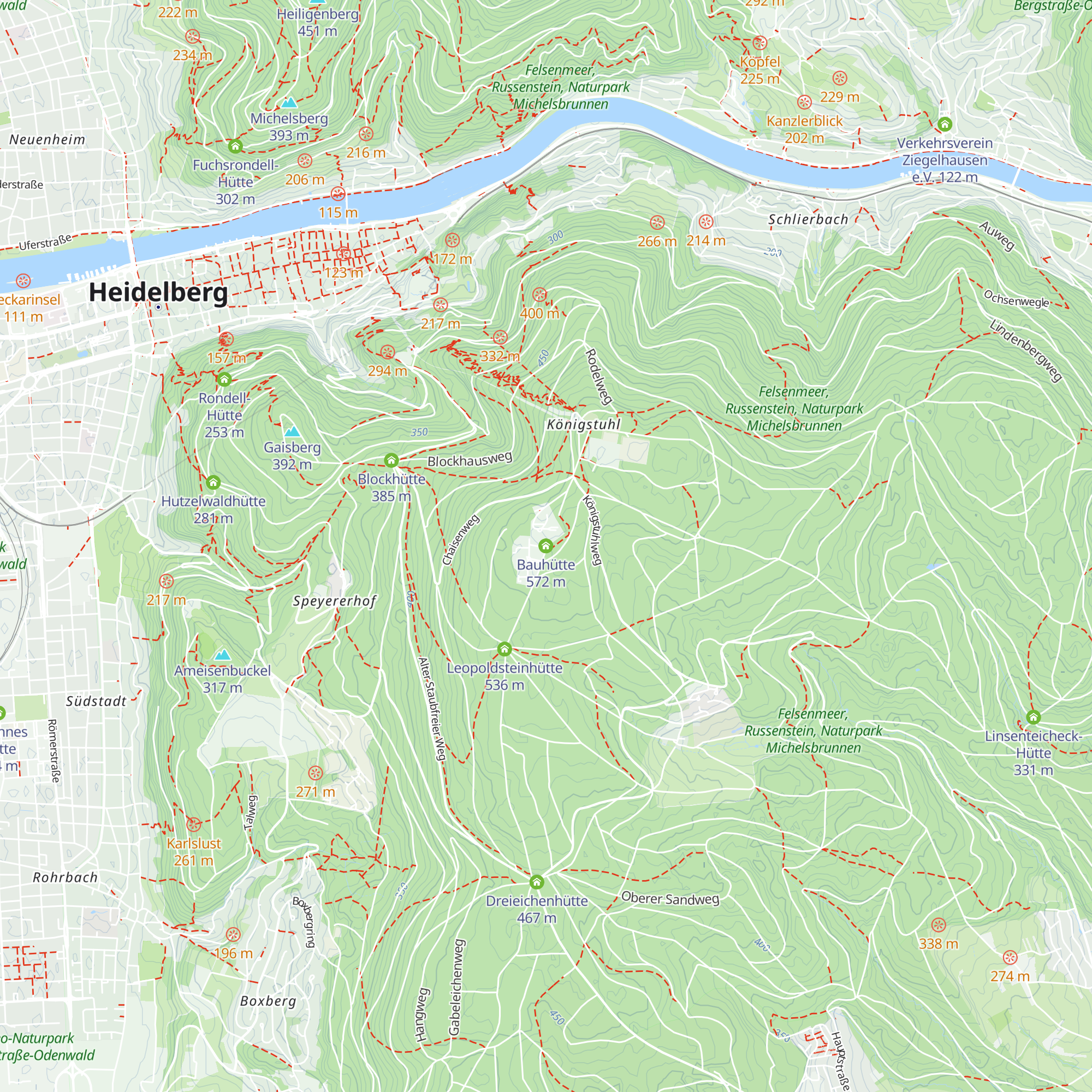 Bauhütte map