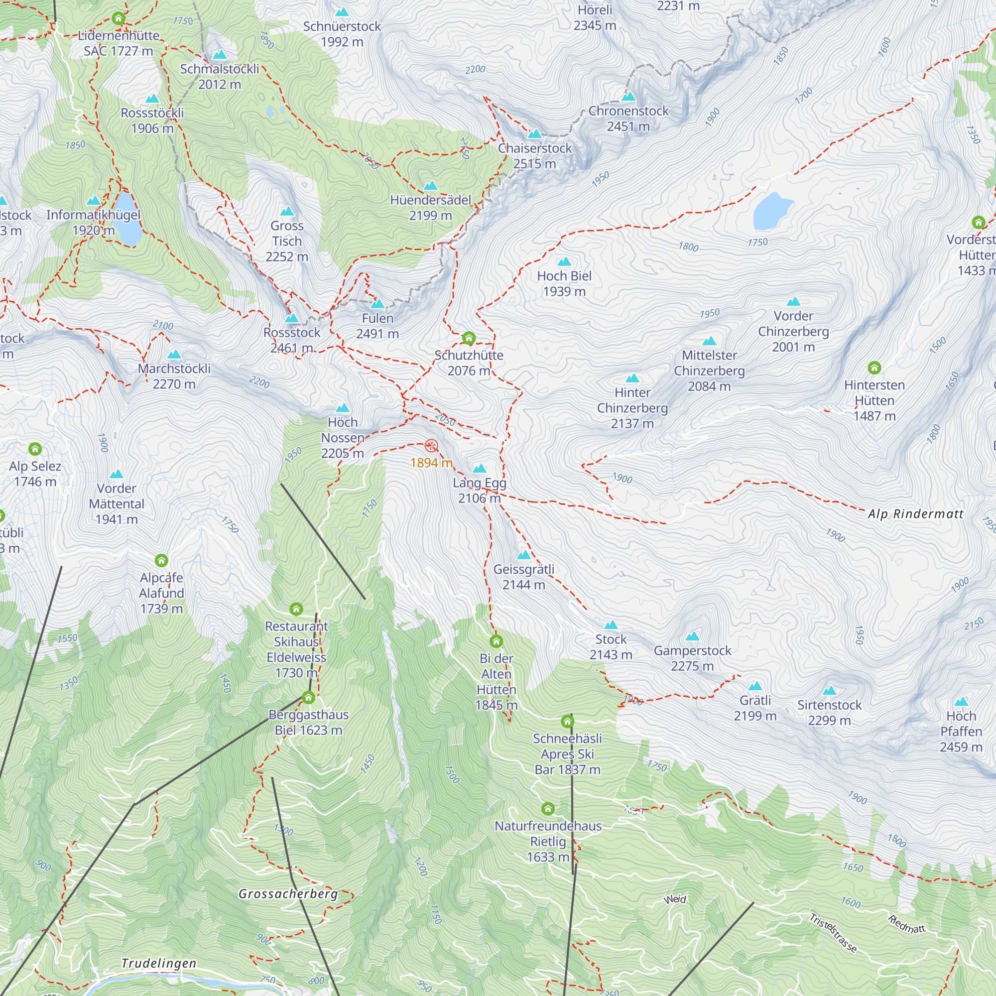 Schutzhütte Chinzig map