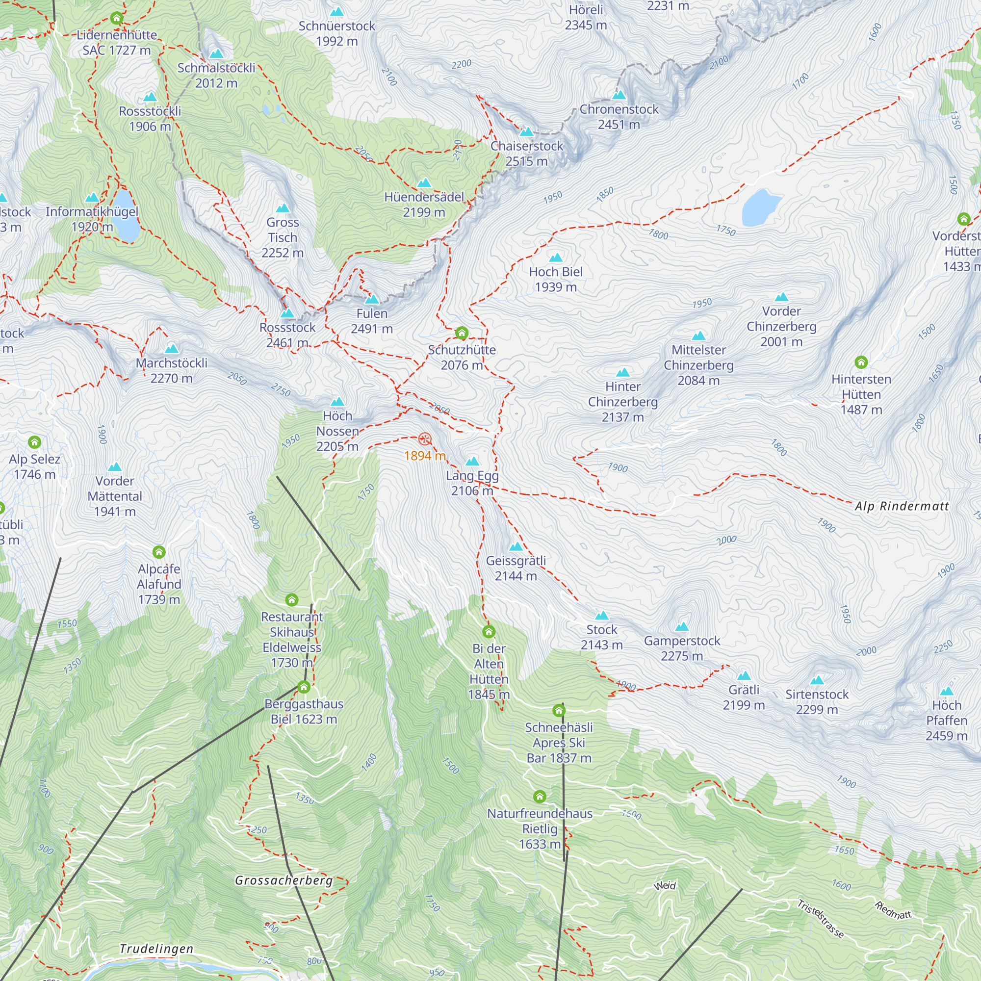 Schutzhütte Chinzig map