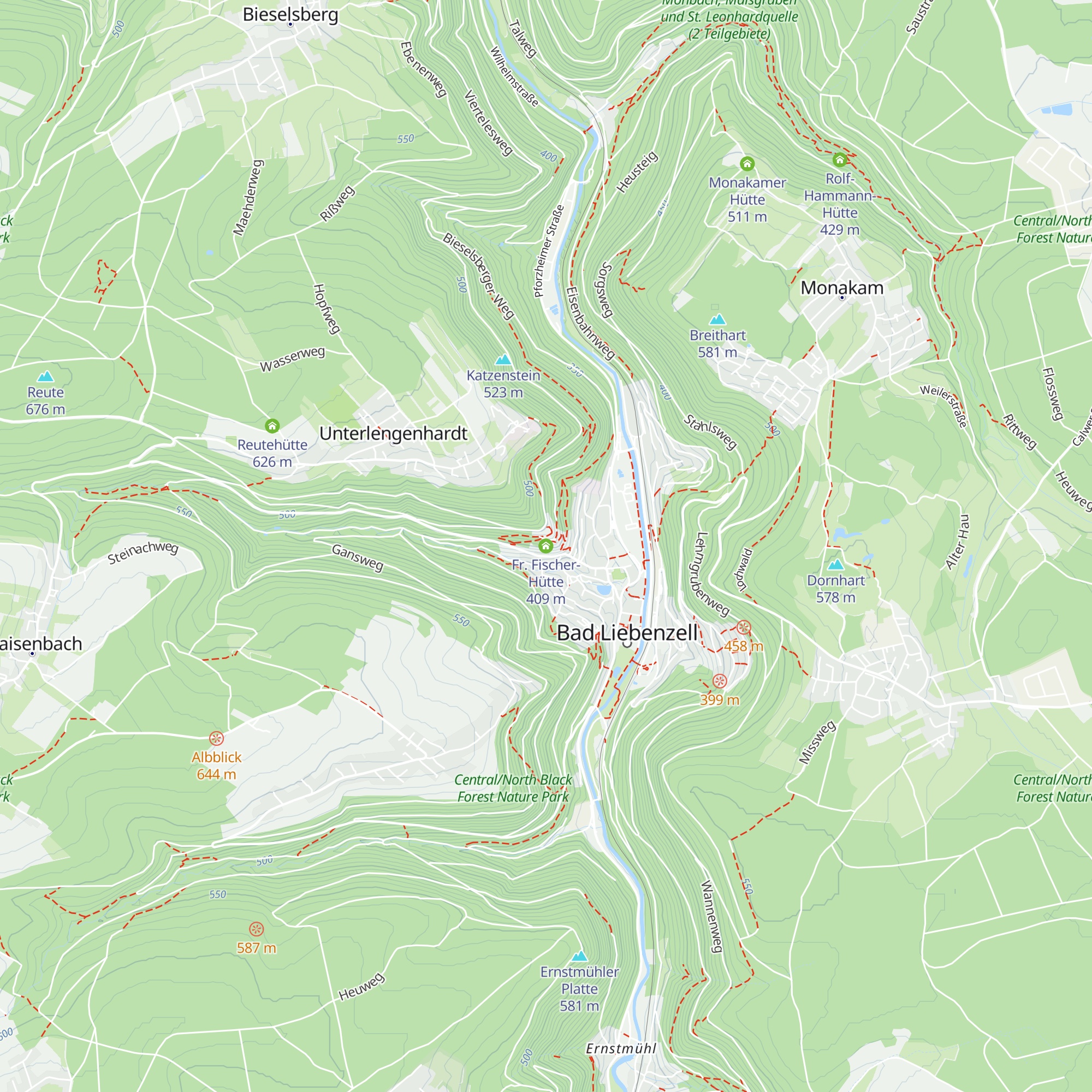 Fr. Fischer-Hütte map