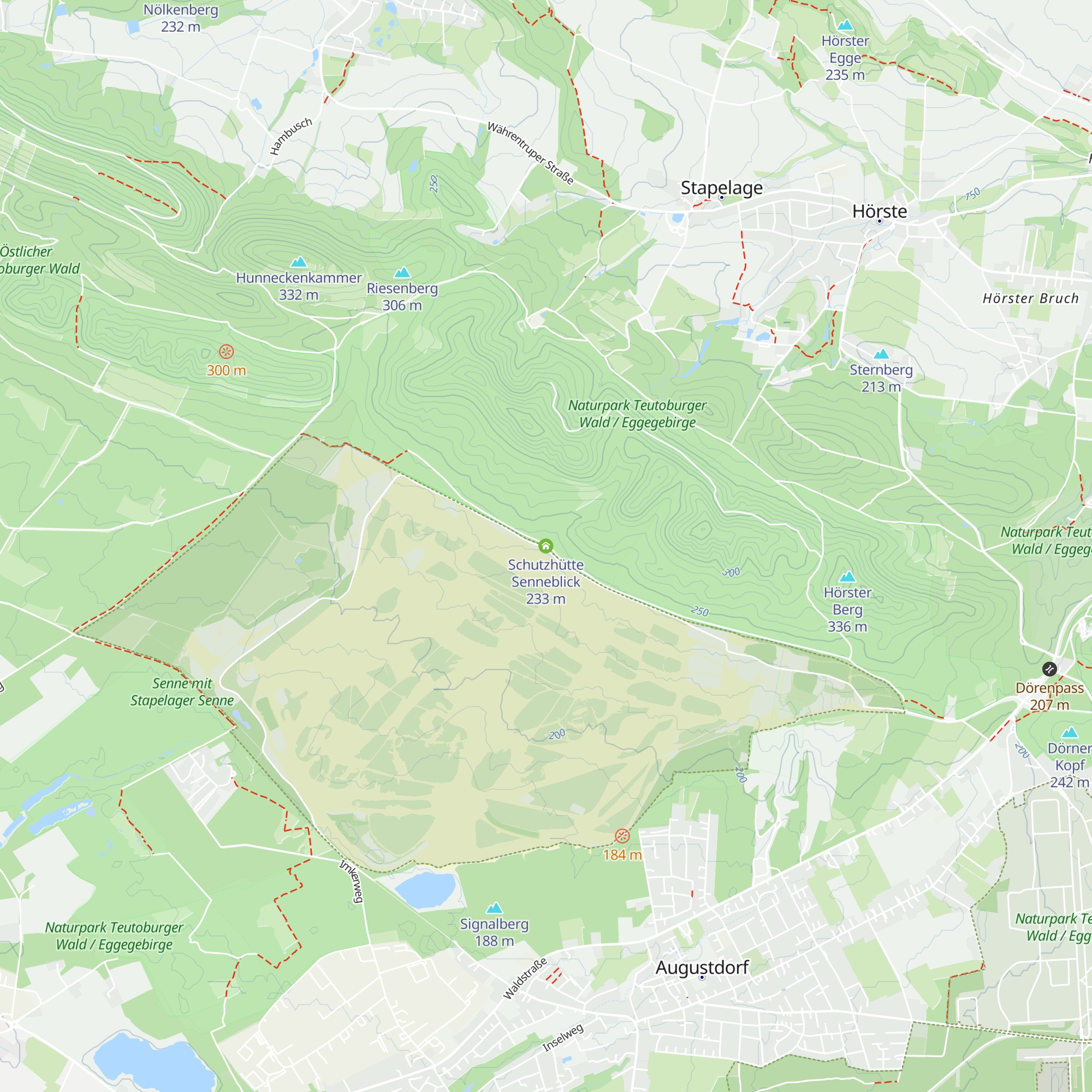 Schutzhütte Senneblick map