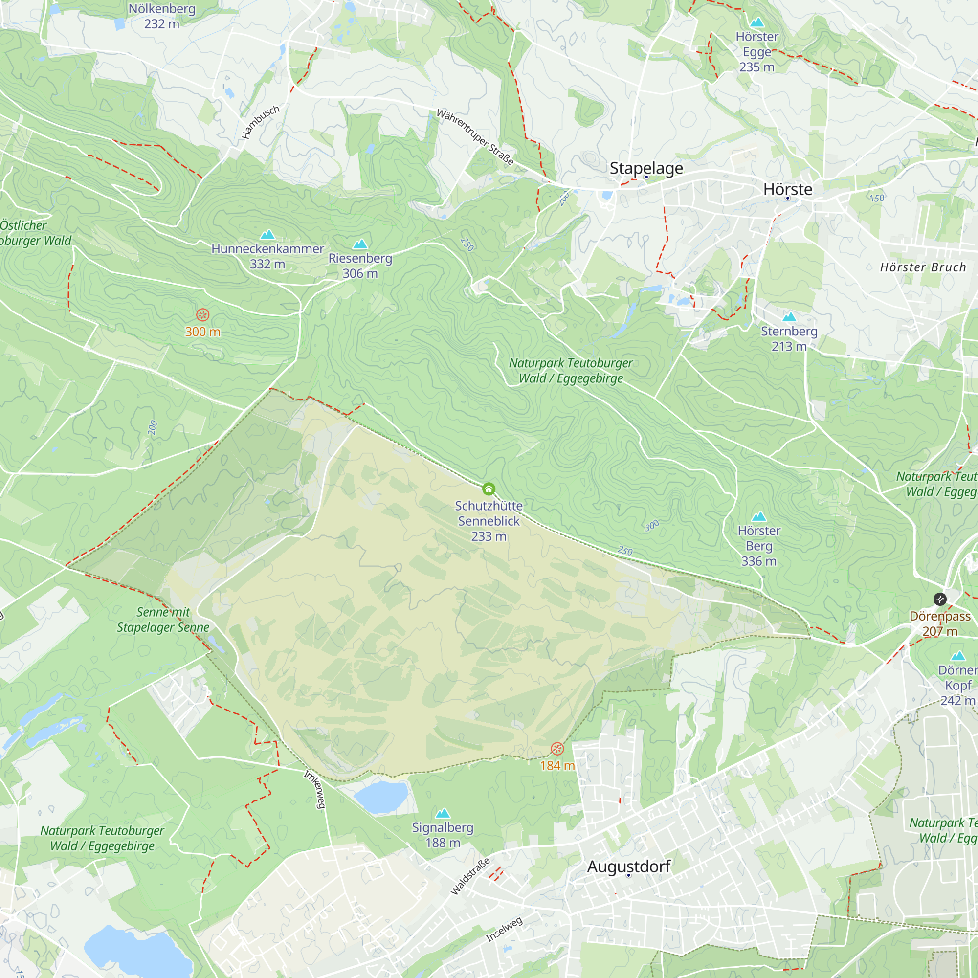 Schutzhütte Senneblick map