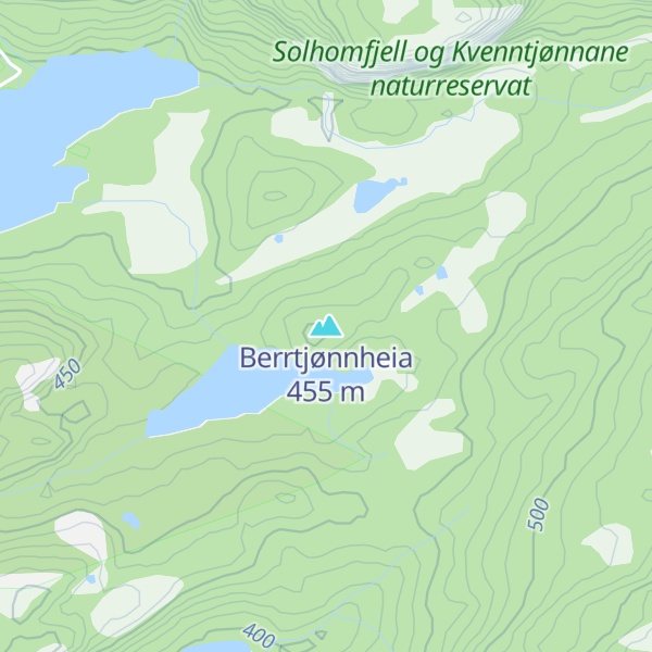 Map of Berrtjønnheia